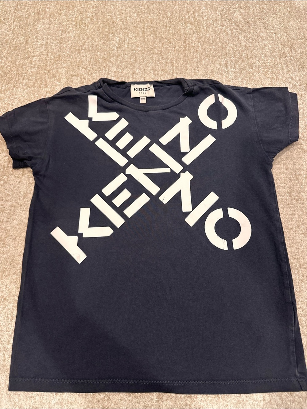 Kenzo Kids Navy and White Graphic Tee